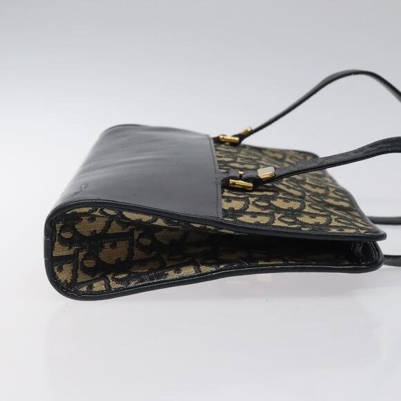 DIOR Trotter Canvas Hand Bag Navy Gold - Picture 4 of 12